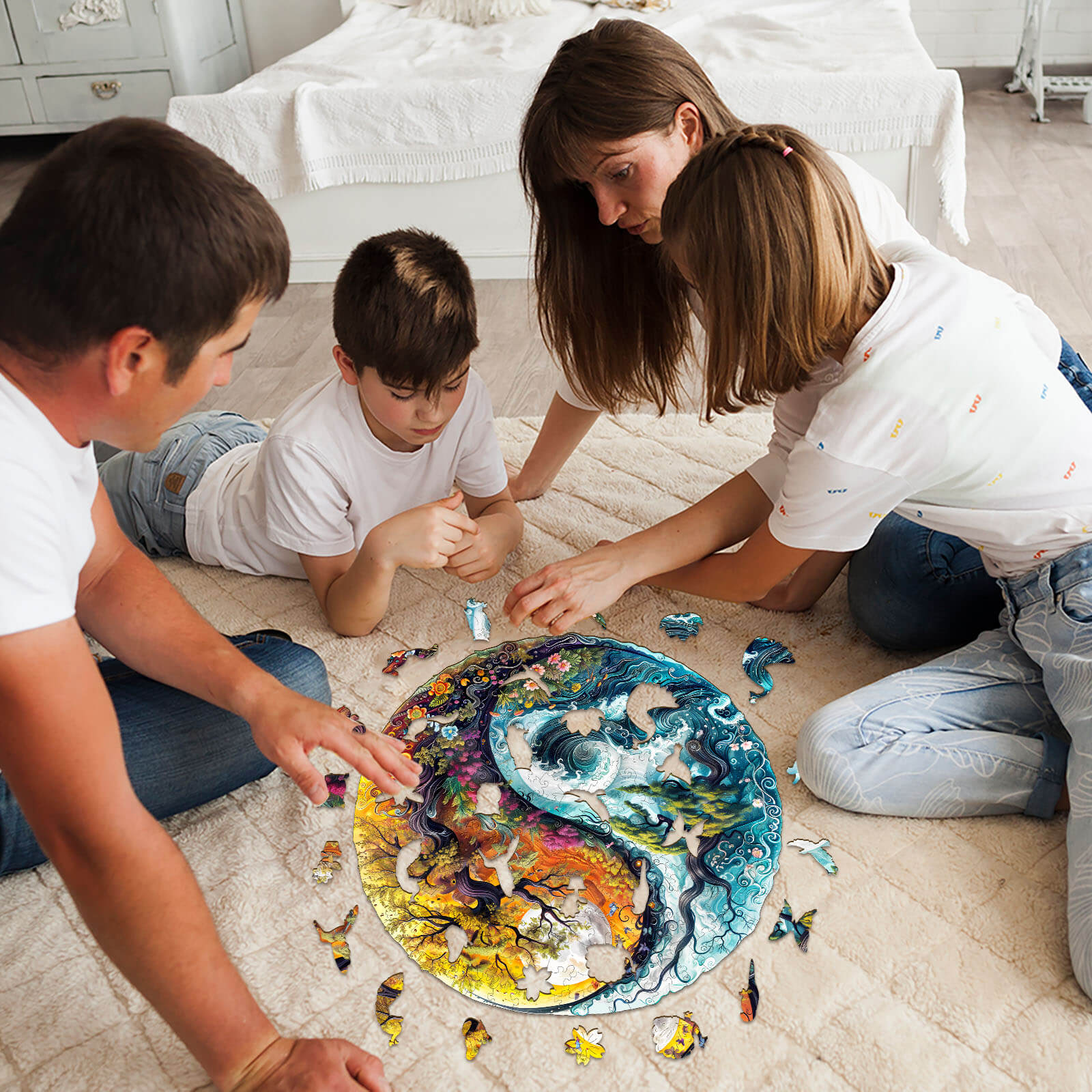 Yin yang Landscape-2 Wooden Jigsaw Puzzle - Image 8