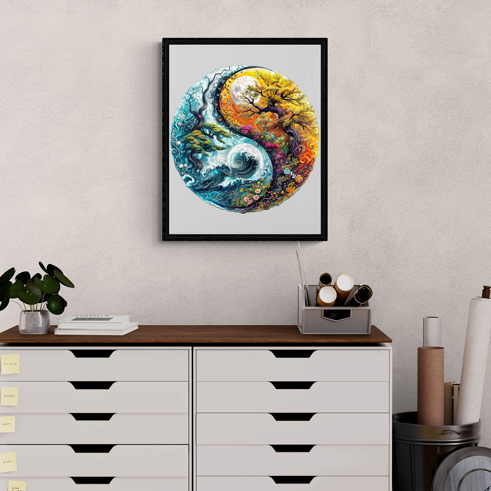 Yin yang Landscape-2 Wooden Jigsaw Puzzle - Image 9