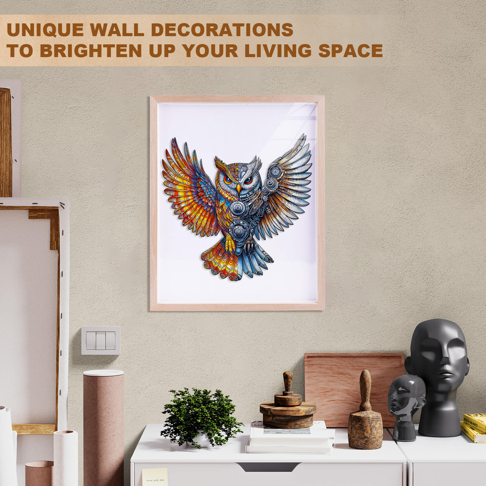 Yin-Yang MechaOwl Wooden Jigsaw Puzzle - Image 10
