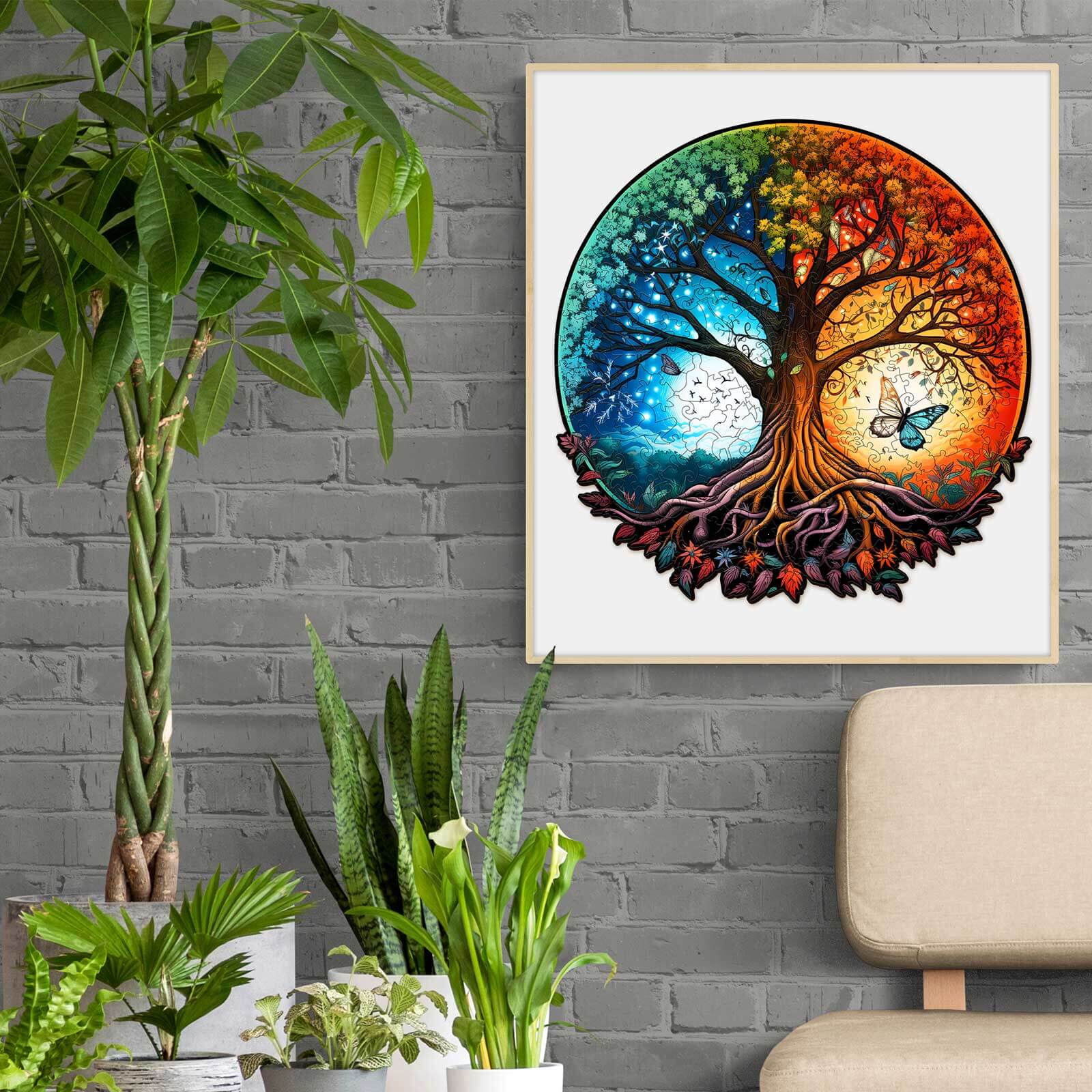 Yin Yang Tree of Life 7 Wooden Jigsaw Puzzle - Image 9