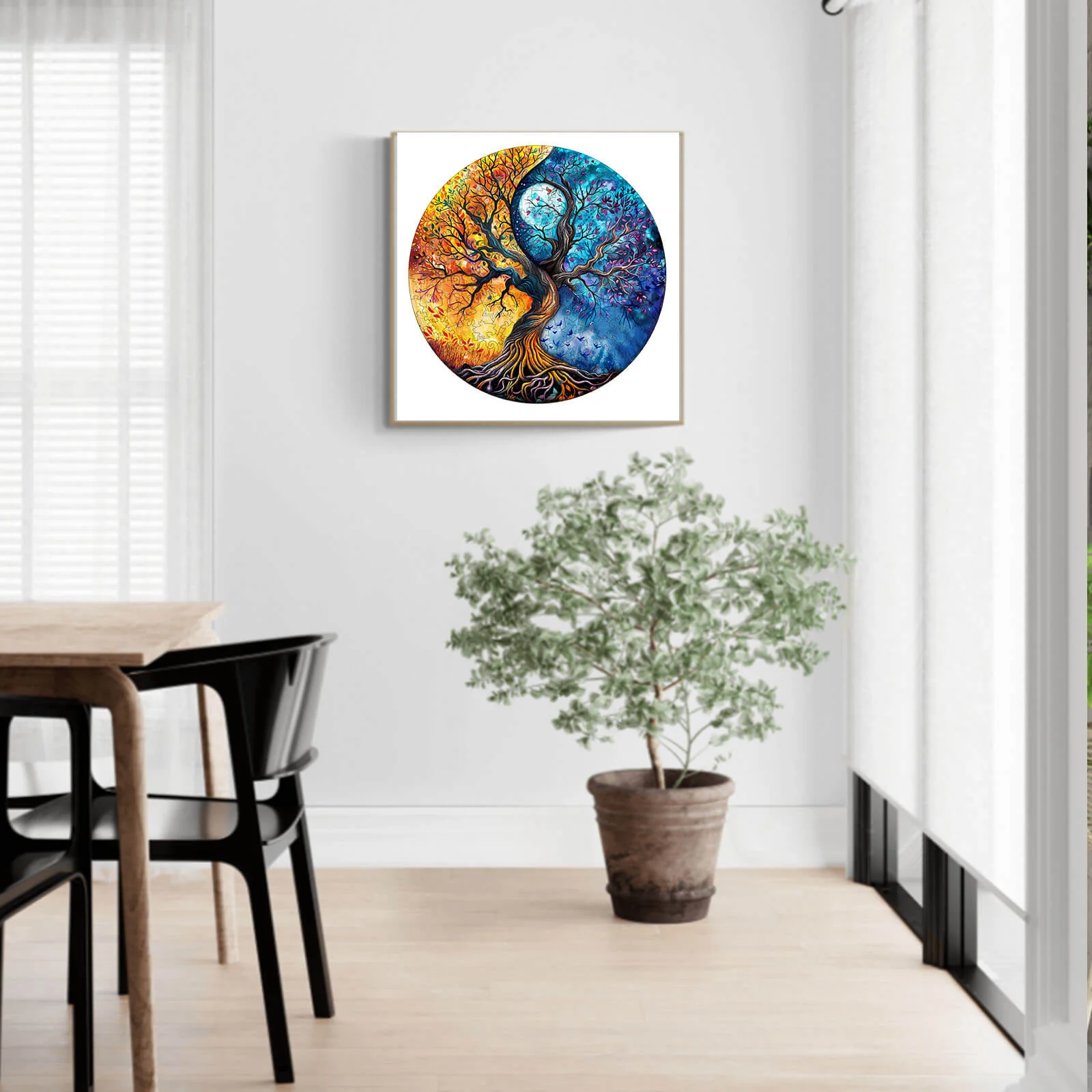 Yin Yang Tree of Life-9 Wooden Jigsaw Puzzle - Image 9
